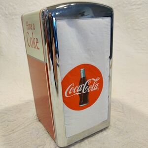 Vintage Coca Cola Diner Napkin Holder With Have a Coke  Red & White Design 1992